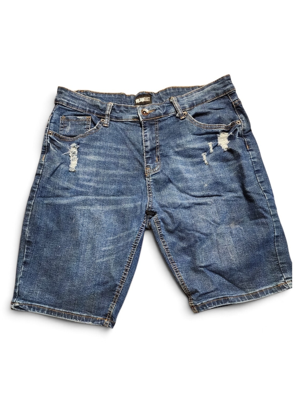 William Rast Size 32 Men's Distressed Blue Denim Shorts